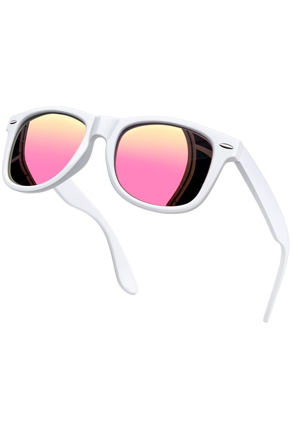 Square Polarized Sunglasses for Women Men UV Protection Retro Trendy Design Sun Glasses(Pink)