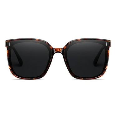 KANASTAL Square Polarized Sunglasses for Women Men Vintage UV Protection Driving Sun Glasses Brown