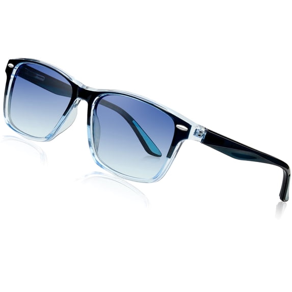 KANASTAL Square Sunglasses Polarized Men Women UV Protection Designer Sun Glasses for Driving Summer Beach Gradient Blue Lens