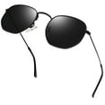 thumbnail image 1 of KANASTAL Polarized Hexagon Sunglasses for Women Men Polygon Square Sun Glasses UV400 Protection Metal Frame(Black Grey), 1 of 8