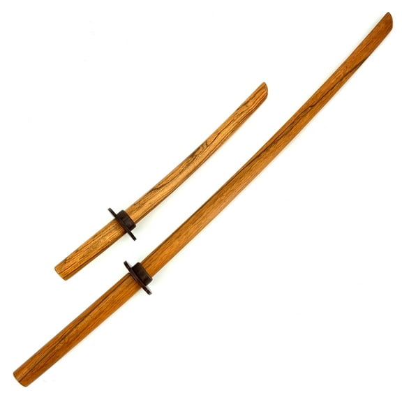 KANASUJI Oak Bokken Set - Master Quality Wooden Sword Set (Long and Short)