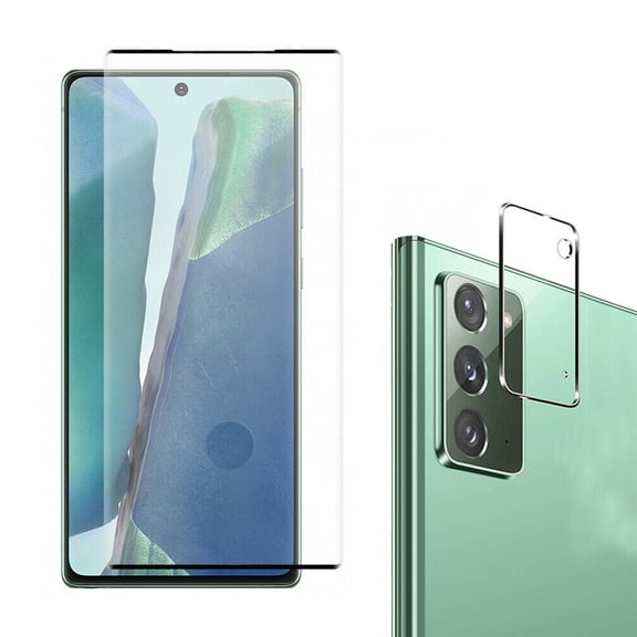 KANCOKIT 1+1Pack For Samsung Galaxy Note 20 Ultra Tempered Glass Screen Protector+Camera Cover, 3D Curved Full Coverage for Samsung Galaxy Note 20 Ultra