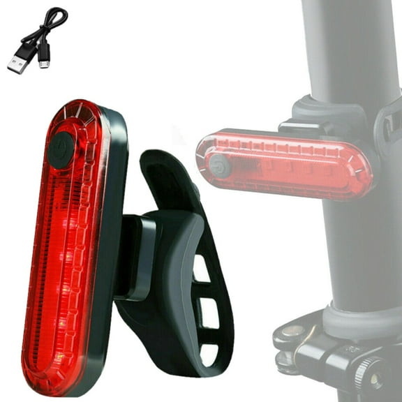 KANCOKIT 1 Pack Bike Tail Light, USB Rechargeable Rear Bike Back Lights, 4 Modes Cycling Safety Flashlight