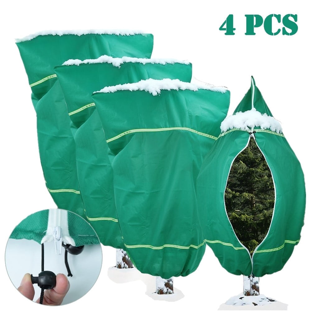 KANCOKIT 47in Outdoor Plant Covers, 4 Pack Reusable Freeze Protection ...