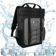 thumbnail image 1 of KANCOKIT Backpack Cooler, 40 Cans Leakproof Cooler Backpack with Padded Top Handle, Large Waterproof Insulated Camping Coolers for Beach Picnic Travel Fishing BBQ, Black, 1 of 7