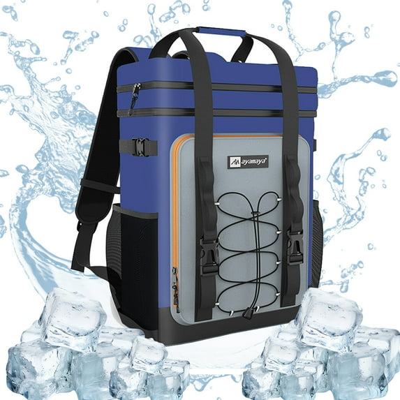 KANCOKIT Backpack Cooler, 40 Cans Leakproof Cooler Backpack with Padded Top Handle, Large Waterproof Insulated Camping Coolers for Beach Picnic Travel Fishing BBQ, Blue
