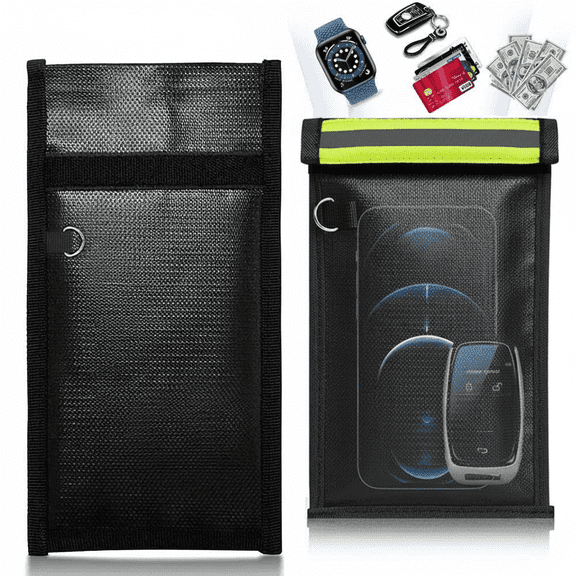 KANCOKIT 2Pack Faraday Bag Signal Blocking Pouch Case for Phone WiFi RFID Bluetooth GPS Key Fob