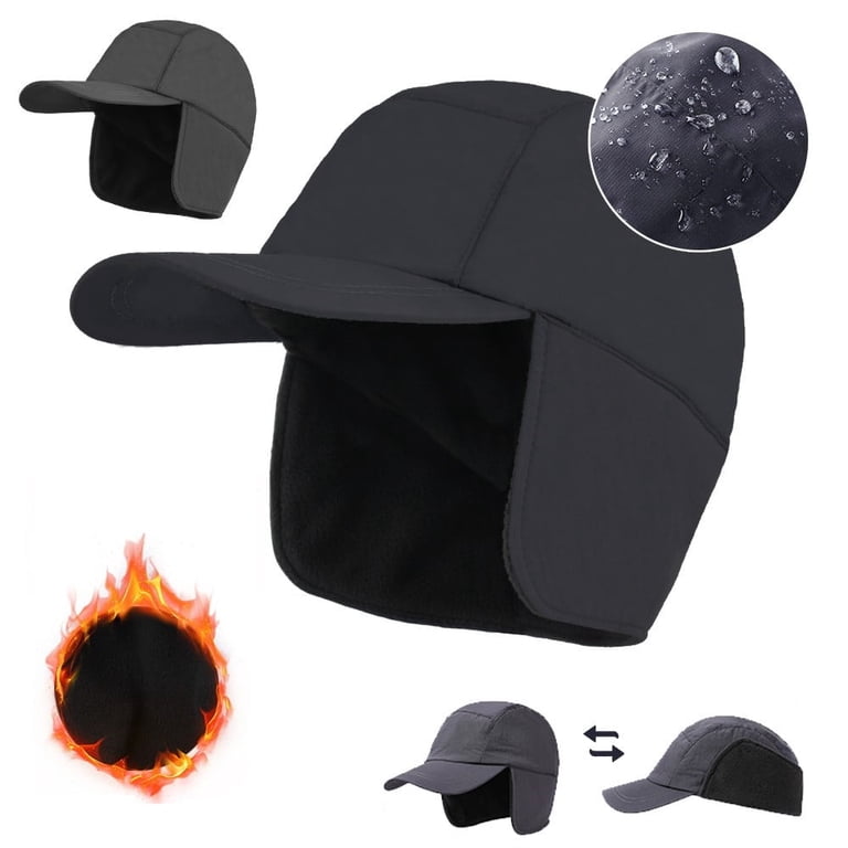 Water-Repellent Baseball Cap with Fleece Lining Ear Flaps Ponytail Hole TOP-EX M/L/XL Waterproof Baseball Cap for Women with Ear  main image 4