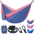 thumbnail image 1 of KANCOKIT Kids Camping Hammock, Ultralight Kids Camping Gear with Tree Strap & Carabiners, Sling Swing Hammock for Indoor/Outdoor Use, Gifts for Children Girls Boys, Purple, 1 of 6