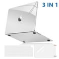 thumbnail image 1 of KANCOKIT For MacBook Air 13 inch Case M4 A3240 M3 M2 A3113 A2681 2022 2024 2025 Touch ID, Ultra-Slim Hard Shell Case & Keyboard Cover & Screen Protector, Crystal Clear, 1 of 9