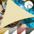 thumbnail image 1 of KANCOKIT Outdoor Sun Shade Sail 8' x 8' x 8', Tear Resistant Heavy Duty Sun Shade, Waterproof Triangle Canopy for Patio Garden Backyard Deck Car Port, Sand, 1 of 10