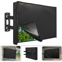 KANCOKIT Outdoor TV Cover 32inch, 600D Weatherproof Outside Television Protector for Outside Flat Screen TVs LED LCD OLED TV, Black