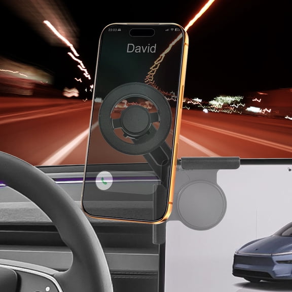 KANCOKIT Phone Mount for Tesla Model 3/Y Accessories, Adjustable Universal Car Phone Holder for Tesla Model Y/3 Screen Fits All Smartphone