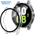 thumbnail image 1 of KANCOKIT for Samsung Galaxy Watch 5 & Galaxy Watch 4 44mm Screen Protector Case, Shockproof & Drop-Proof Hard PC Bumper Full Around Face Cover Screen Protector Case, Transparent, 1 of 9
