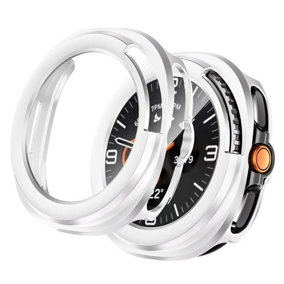 KANCOKIT For Samsung Galaxy Watch 8 Classic 46mm Hard Case with Screen Protector, Anti-Scratch Protective Cover Compatible with Galaxy Watch 8 Classic, Silver