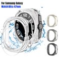 thumbnail image 1 of KANCOKIT For Samsung Galaxy Watch Ultra 47mm Screen Protector Case, Full Protection Hard Bumper Built-in Tempered Glass Film, Transparent, 1 of 9