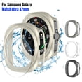thumbnail image 1 of KANCOKIT For Samsung Galaxy Watch Ultra 47mm Screen Protector Case, Full Protection Hard Bumper Built-in Tempered Glass Film, Titanium Gold, 1 of 9