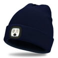 thumbnail image 1 of KANCOKIT Unisex Hat with Light, Rechargeable Led Beanie Hat, Winter Knitted Cap for Running Hiking Camping, Navy Blue, 1 of 7