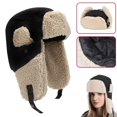 thumbnail image 1 of KANCOKIT Unisex Winter Trapper Hat with Ear Flaps, Warm Winter Russian Aviator Ushanka Ski Cap for Men Women, Black, 1 of 6