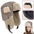 thumbnail image 1 of KANCOKIT Unisex Winter Trapper Hat with Ear Flaps, Warm Winter Russian Aviator Ushanka Ski Cap for Men Women, Gray, 1 of 6