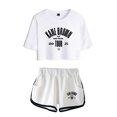 thumbnail image 1 of KANE BROWN Fashionable summer retro trend women's short sleeved shorts set, 1 of 3