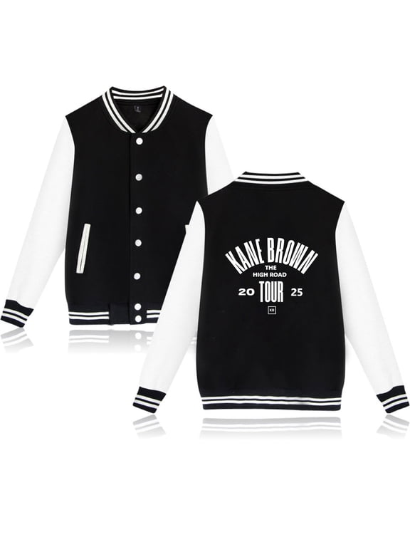 KANE BROWN Fashionable unisex casual hip-hop long sleeved baseball jacket