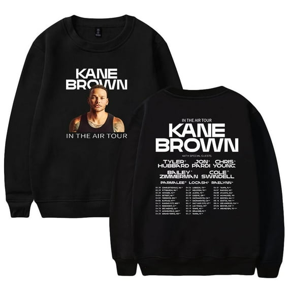 KANE BROWN IN THE AIR TOUR Crewneck Sweatshirt Casual Longsleeve Hip Hop Clothes