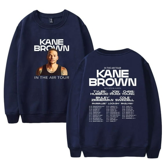 KANE BROWN IN THE AIR TOUR Crewneck Sweatshirt Casual Longsleeve Hip Hop Clothes