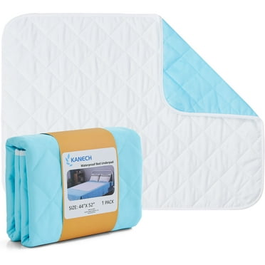 KANECH Large Bed Pads for Incontinence, Waterproof, Reusable, Washable, 44" x 52"