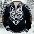 thumbnail image 1 of KANG Age Norse Mythology Midweight Pullover Sweater For With Half Zip Neck Design, 1 of 3