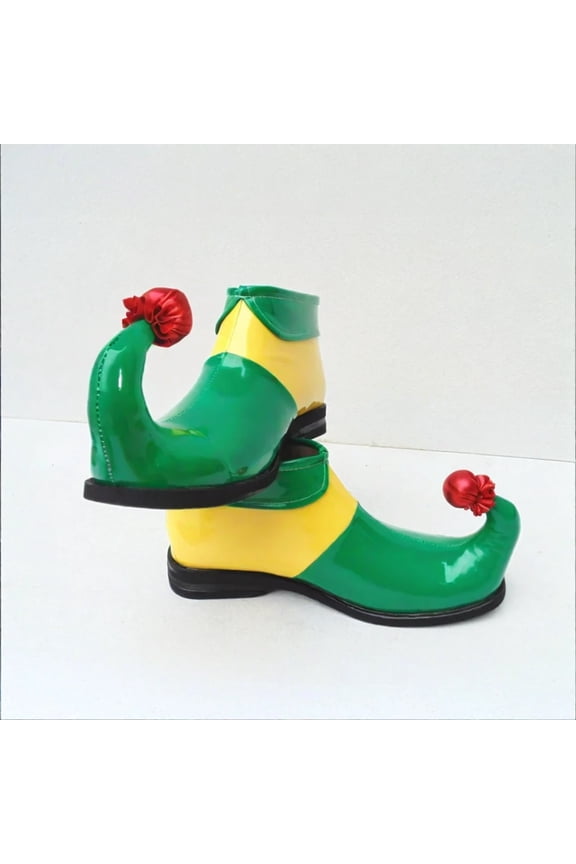 Ankle Boots For Stage Performances Comedy Shows And Clown Costume Footwear With Unique Curled Toe Design Green 38