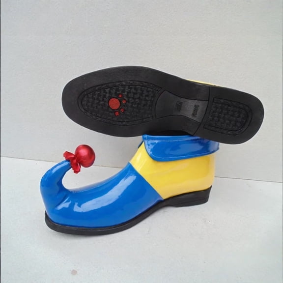 KANG Ankle Boots For Stage Performances Comedy Shows And Clown Costume Footwear With Unique Curled Toe Design Yellow 41