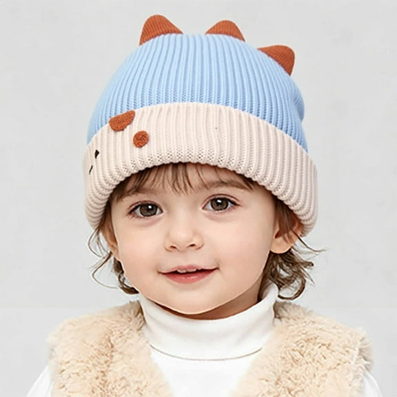 KANG Baby Hats Autumn And Winter Children's Ear Protecting Hats Super Cute Cartoon Pullover Hats Cute And Warm Knitted Hats For Boys And Girls 3 7 Years Old