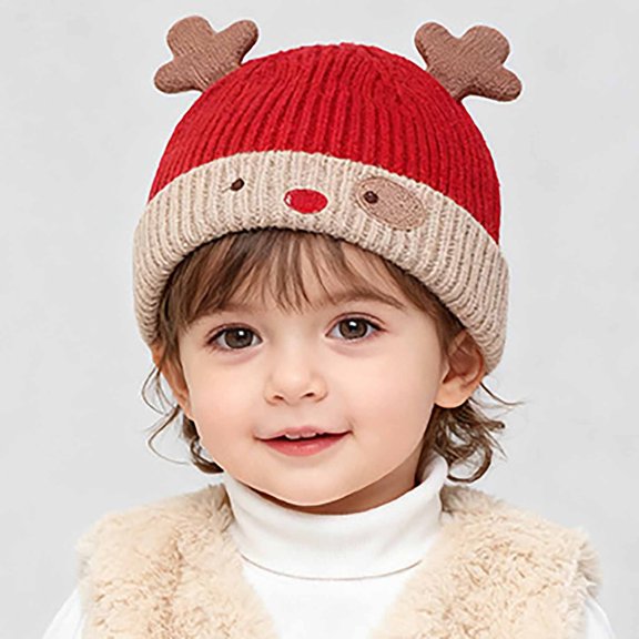 KANG Baby Hats Autumn And Winter Children's Ear Protecting Hats Super Cute Cartoon Pullover Hats Cute And Warm Knitted Hats For Boys And Girls 3 7 Years Old