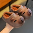 thumbnail image 1 of KANG Capybara Themed Winter Girls Slippers Cozy Fleece Lined Indoor Outdoor Shoes For Kids, 1 of 3
