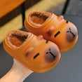 thumbnail image 1 of KANG Capybara Themed Winter Girls Slippers Cozy Fleece Lined Indoor Outdoor Shoes For Kids, 1 of 3