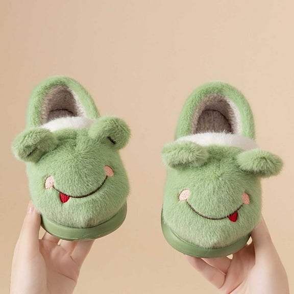 KANG Children's Cozy Slippers For Indoor Use Perfect For Fall And Winter Comfortable Cartoon Design For Girls And Boys Ideal For Home And Play
