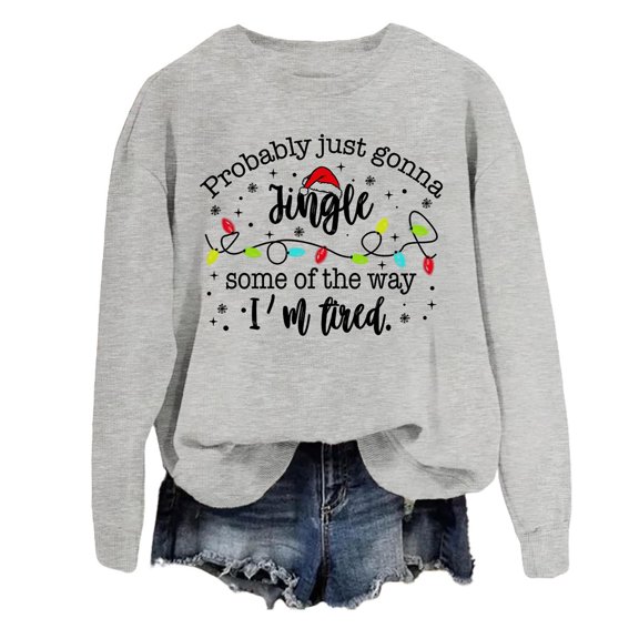 KANG Christmas Streetwear Hoodie | Women's Trendy Pullover with Festive Print for Urban EdgeGreyM