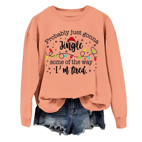 KANG Christmas Streetwear Hoodie | Women's Trendy Pullover with Festive Print for Urban EdgeOrangeS