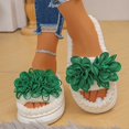 thumbnail image 1 of KANG Cozy Floral Slippers Comfortable Open Toe Fuzzy Home Slippers For Warmth And Relaxation, 1 of 9
