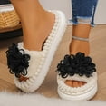 thumbnail image 1 of KANG Cozy Floral Slippers Comfortable Open Toe Fuzzy Home Slippers For Warmth And Relaxation, 1 of 9