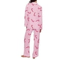 thumbnail image 1 of KANG Cozy Print Flannel Pajama For Long Sleeve Top With Lapel And Comfy Pants Soft Holiday Sleepwear Home Loungewear Outfit, 1 of 9