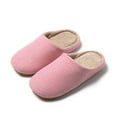 thumbnail image 1 of KANG Cozy Striped Slippers Indoor Outdoor Soft Comfortable Warm Slip On Fuzzy Home Shoes For Ladies, 1 of 9
