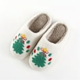 thumbnail image 1 of KANG Cozy Winter Couples Slippers Festive Print Fleece Lined Shoes For And Indoor Outdoor Comfortable Soft Warm Home Footwear, 1 of 7