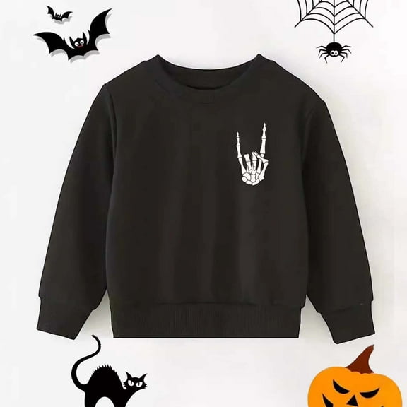 KANG Cozy Winter Halloween Cartoon Graphic Pullover Hooded Sweatshirt For Soft Fleece Lined Casual Outerwear Apparel