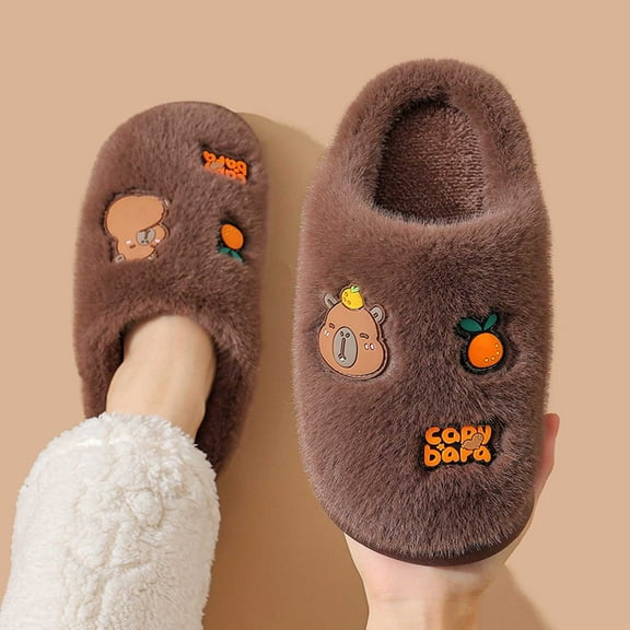 KANG Cozy Winter Kids Slippers With Cute Cartoon Design For Girls Indoor For Home Use Memory Foam Footbed Perfect For Toddler And Young Girls Features