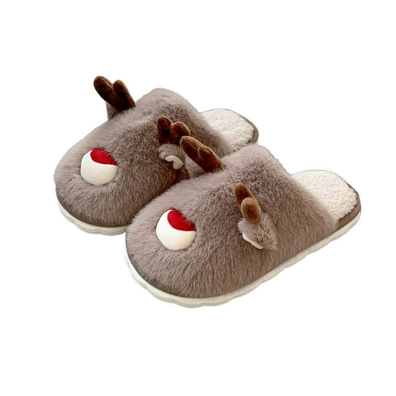 KANG Cozy Winter Slippers For Indoor Shoes With Sole Soft Fleece Comfortable Home Footwear Ideal For