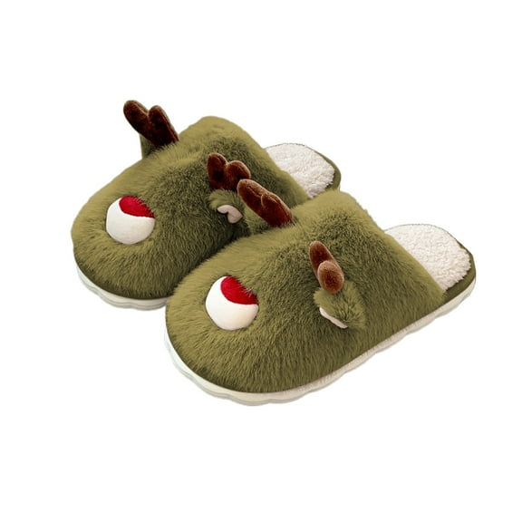 KANG Cozy Winter Slippers For Indoor Shoes With Sole Soft Fleece Comfortable Home Footwear Ideal For