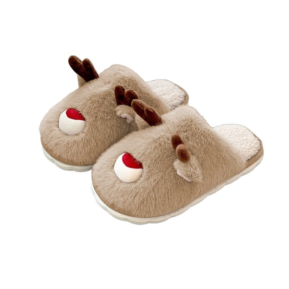 KANG Cozy Winter Slippers For Indoor Shoes With Sole Soft Fleece Comfortable Home Footwear Ideal For