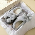 thumbnail image 1 of KANG Cozy Winter Slippers For Suede Bow Design Indoor Shoes With Comfortable Toe Coverage For Her And Couples, 1 of 5